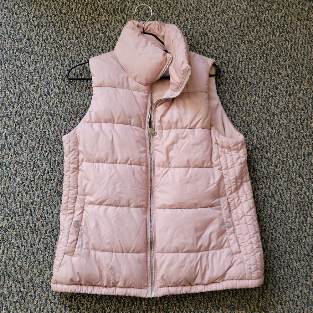 Old Navy Women's Rose Pink Puffer Vest Size Medium